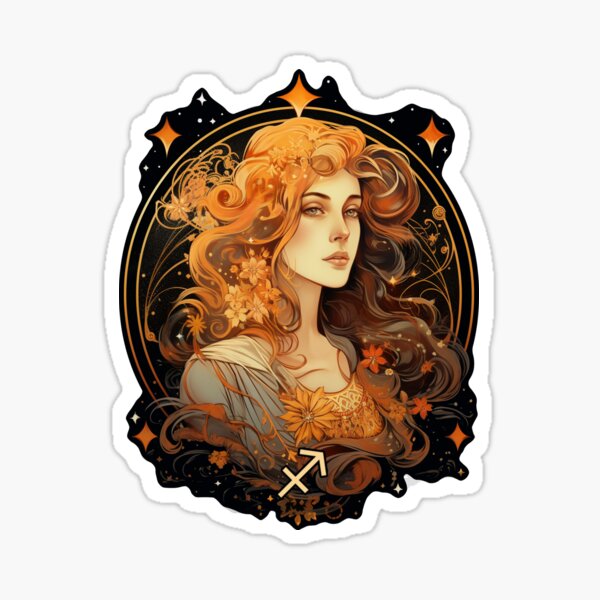 Sagittarius - Art Nouveau Beauty Sticker