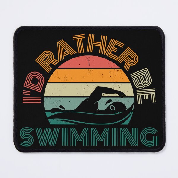 Item preview, I'd Rather be Swimming Retro Swimmer designed and sold by SaaStudios.