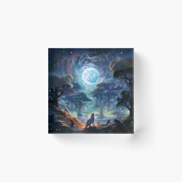 Item preview, Celestial Nocturne: Mystical Animals in the Night  designed and sold by MystiCanvas.