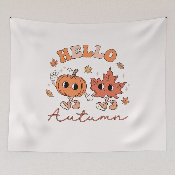 Item preview, Retro Hello Autumn  designed and sold by HappyLifeCreate.