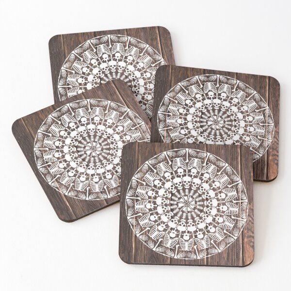 Item preview, Bone Mandala Sticker designed and sold by SceneOfTheCrime.