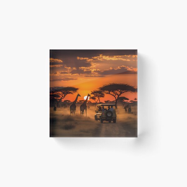 Item preview, Serenata al atardecer: safari de vida silvestre en la sabana africana designed and sold by MystiCanvas.