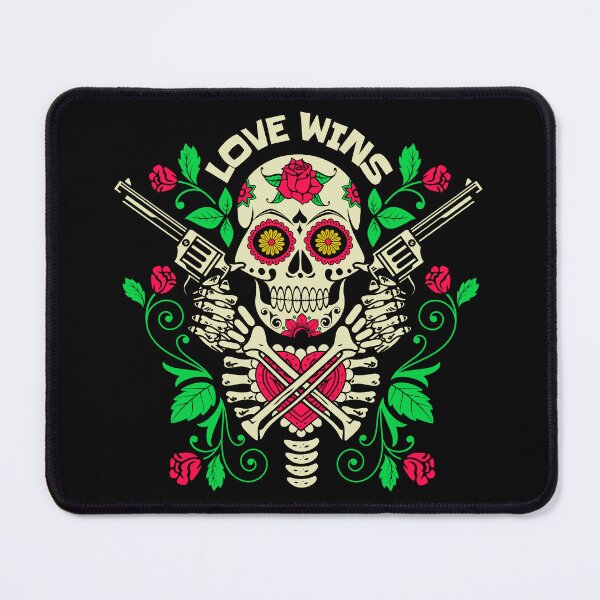 Item preview, Love Wins Dia De Los Muertos Floral Skull Gift designed and sold by InkyGenies.