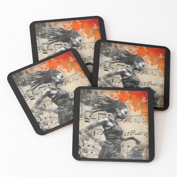 Item preview, Sunprint Technique Art: Rhythmic Blend of Figure and Music with African Touch designed and sold by Brand Uno Studio.