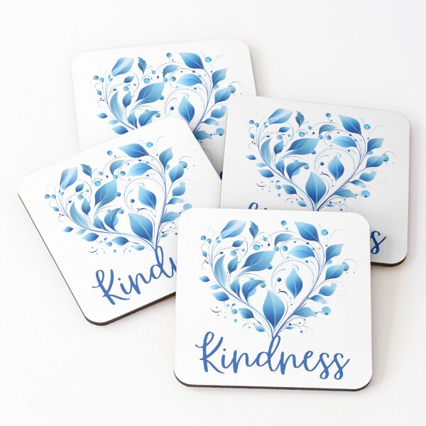 Item preview, Kindhearted Blooms: Blue Leaf Heart with a Message of Kindness designed and sold by minjagoods.