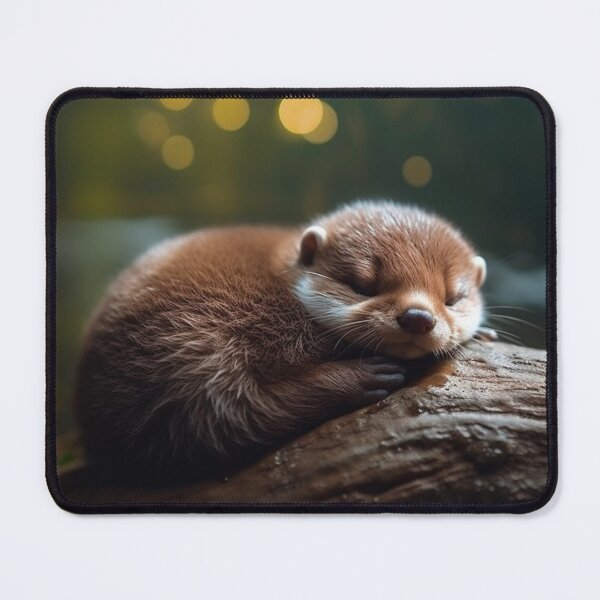 Item preview, Cute Sleeping Otter - Cute Otter - Cute Baby Animals  designed and sold by baby-animal-art.