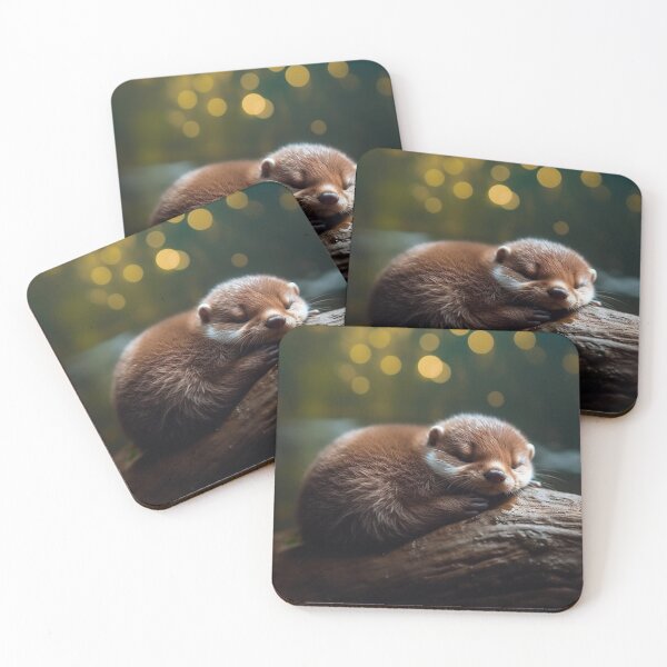 Item preview, Cute Sleeping Otter - Cute Otter - Cute Baby Animals  designed and sold by baby-animal-art.