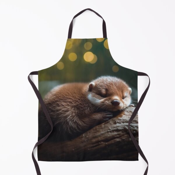 Item preview, Cute Sleeping Otter - Cute Otter - Cute Baby Animals designed and sold by baby-animal-art.