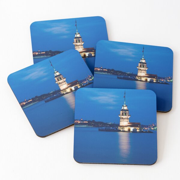 Item preview, Maiden's Tower at blue hour designed and sold by sabanuluca.