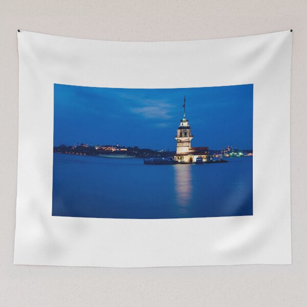 Item preview, Maiden's Tower at blue hour designed and sold by sabanuluca.