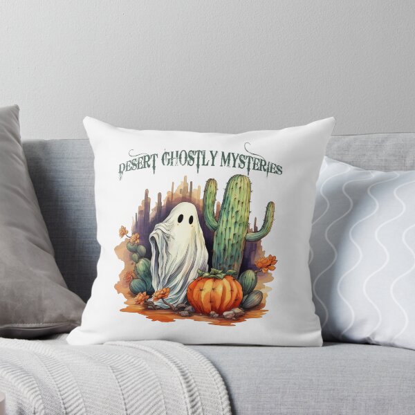 Item preview, Spectral Desert Enigma: Ghostly Cactus, Ghosts, and Pumpkins T-Shirt designed and sold by Rebekkahsdesign.