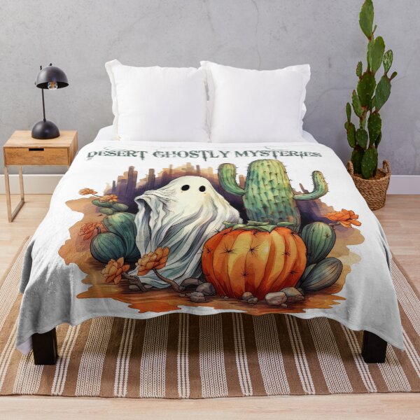 Item preview, Spectral Desert Enigma: Ghostly Cactus, Ghosts, and Pumpkins T-Shirt designed and sold by Rebekkahsdesign.