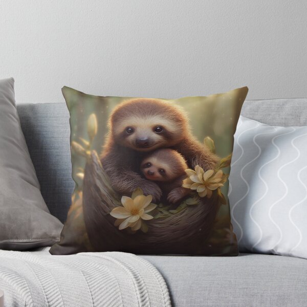 Item preview, Sloth Mom and Baby - Cute Sloth - Cute Baby Animals  designed and sold by baby-animal-art.