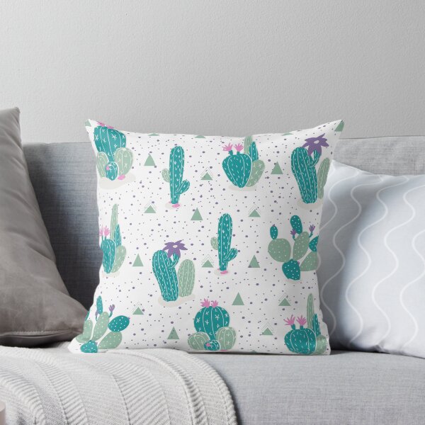 Item preview, Cactus-themed digital pattern with white background designed and sold by VirtualPalette.