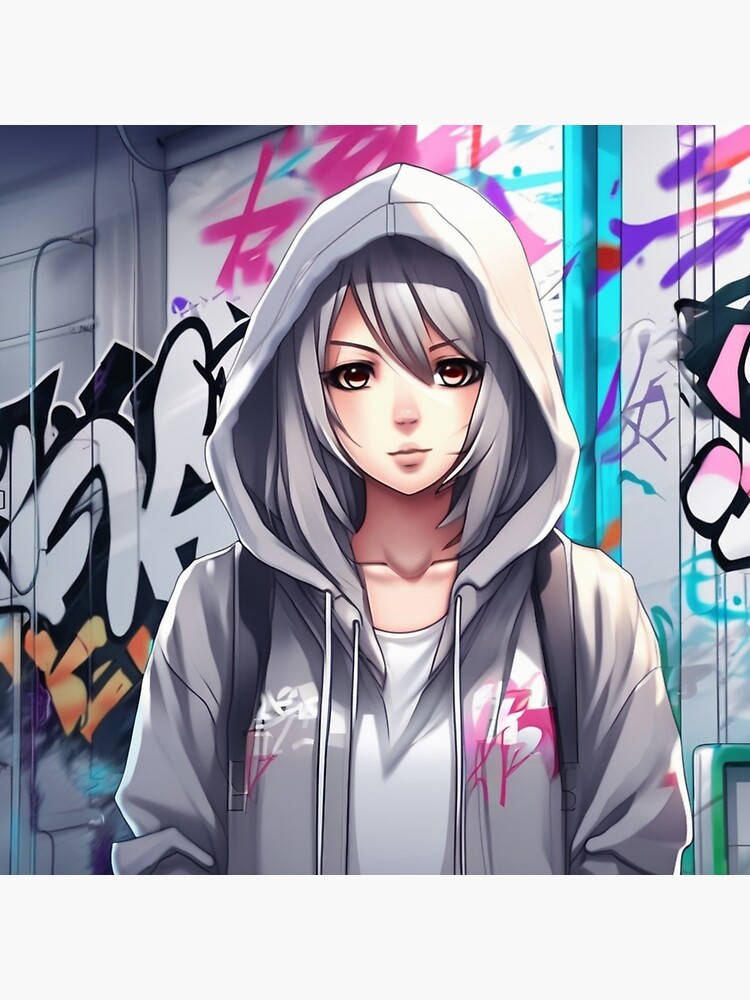 Anime Graffiti Skater Girl | Art Board Print