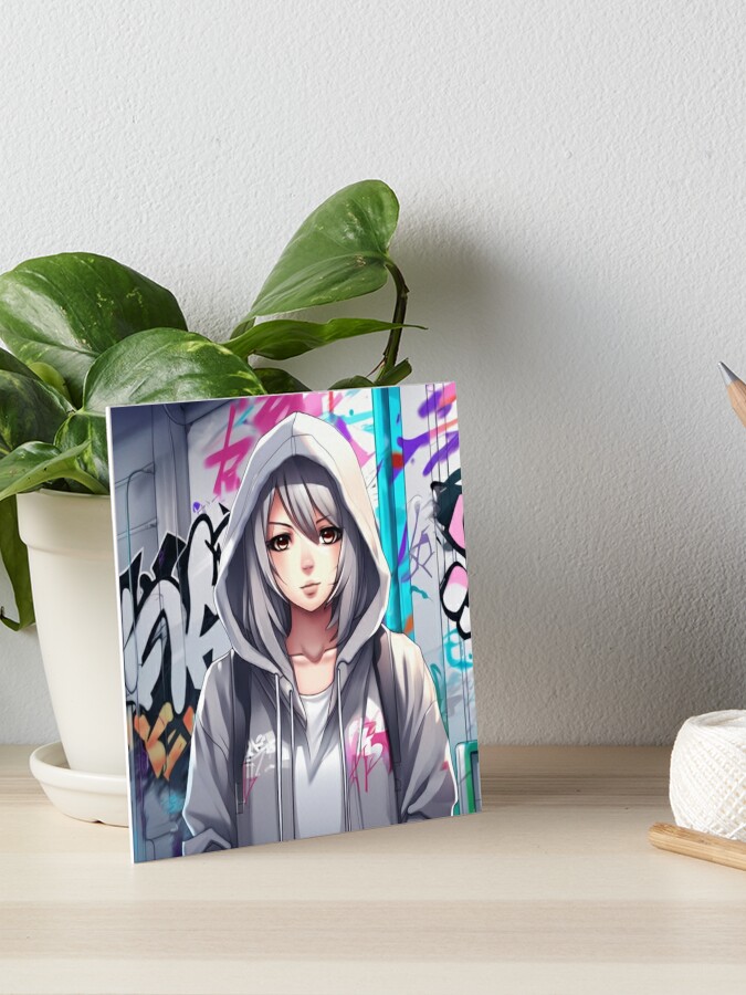 Anime Graffiti Skater Girl | Art Board Print