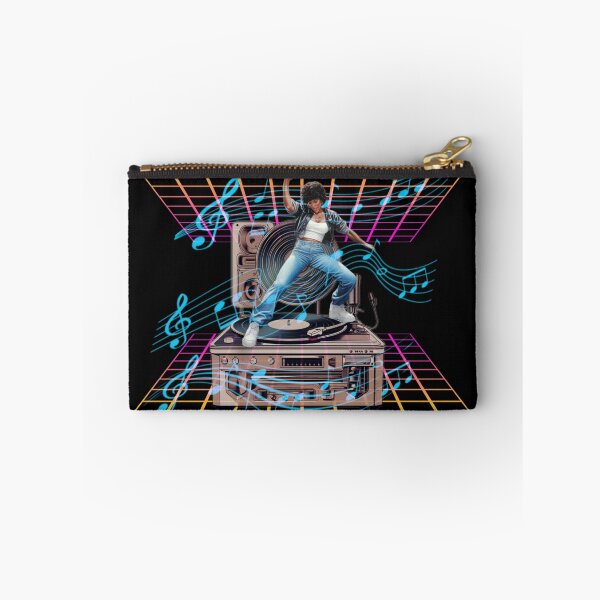 Item preview, Neon Grid Style: Dynamic DJ Action Scene with 80's Musical Note designed and sold by Brand Uno Studio.