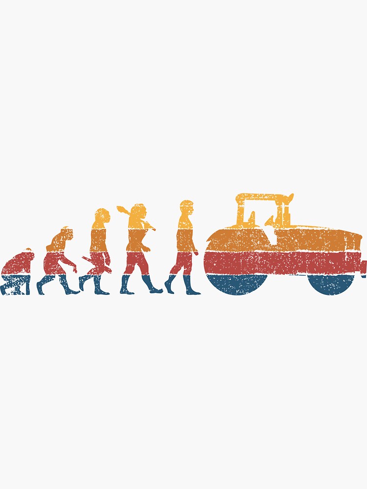 Evolution Tractor Stickers for Sale