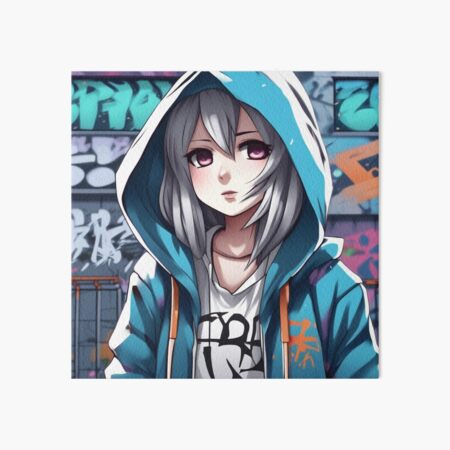 Anime Graffiti Skater Girl | Art Board Print