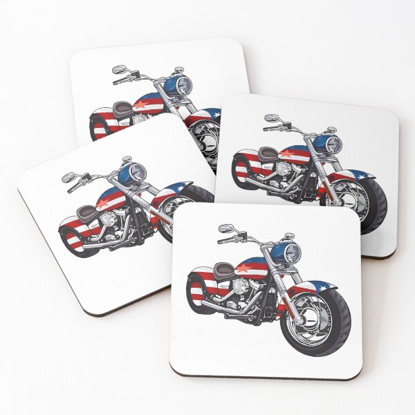 Item preview, Motorcycle and American Flag  designed and sold by ArtbyAiGallery.