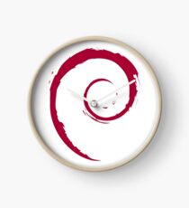 Debian Linux Logo - No Text Version Clock