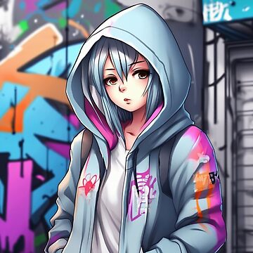 Anime Graffiti Skater Boy Art Print for Sale by Fredro