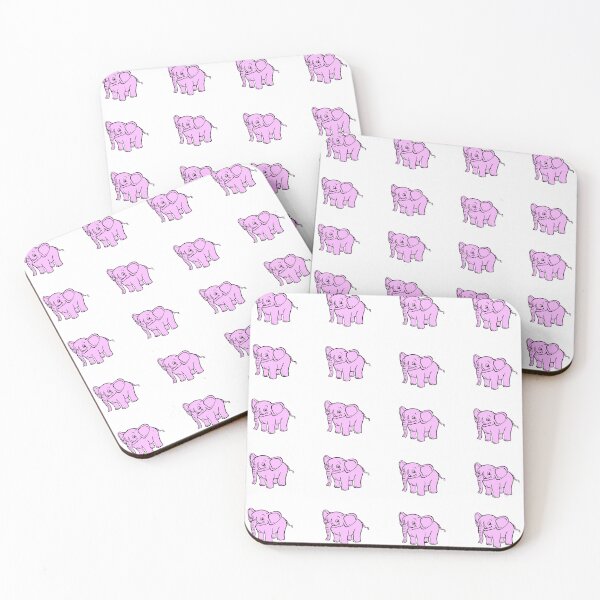 Item preview, pink elephants designed and sold by KacperStore.