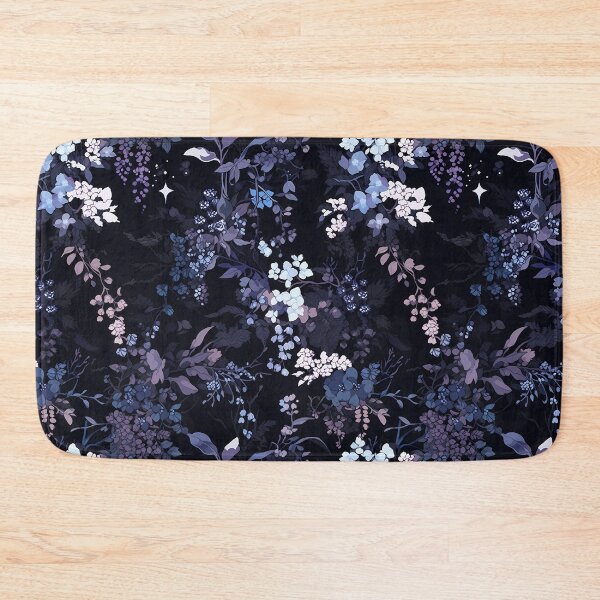 Item preview, Blue Floral Goth Garden Pattern designed and sold by SweetClicks123.