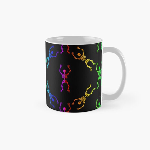 Item preview, black rainbow skull skeleton pattern designed and sold by Gossip Rag.