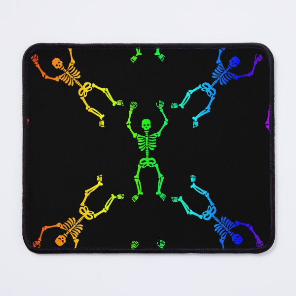 Item preview, black rainbow skull skeleton pattern designed and sold by Gossip Rag.