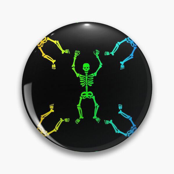 Item preview, black rainbow skull skeleton pattern designed and sold by Gossip Rag.