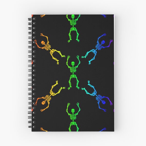 Item preview, black rainbow skull skeleton pattern designed and sold by Gossip Rag.
