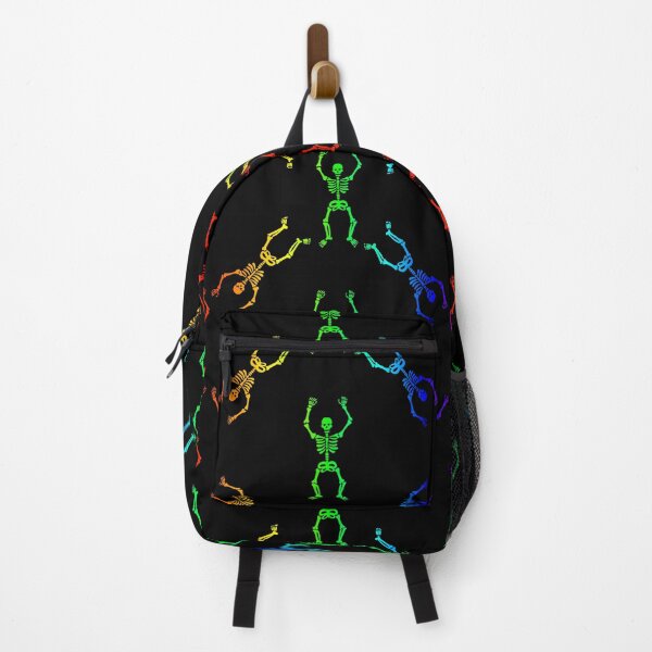 Item preview, black rainbow skull skeleton pattern designed and sold by Gossip Rag.