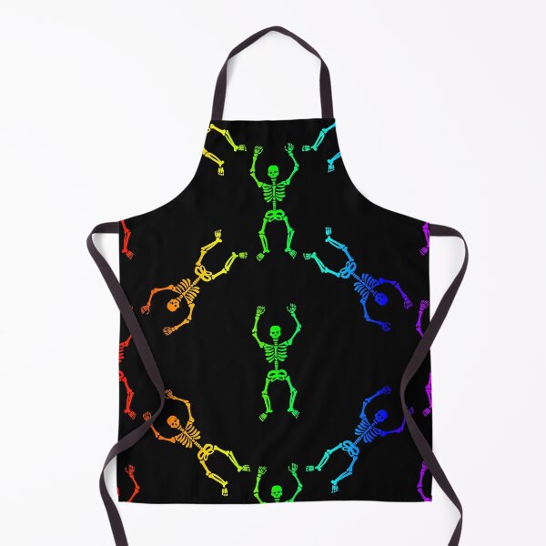 Item preview, black rainbow skull skeleton pattern designed and sold by Gossip Rag.