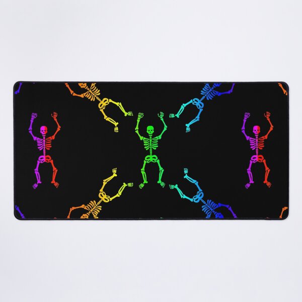Item preview, black rainbow skull skeleton pattern designed and sold by Gossip Rag.