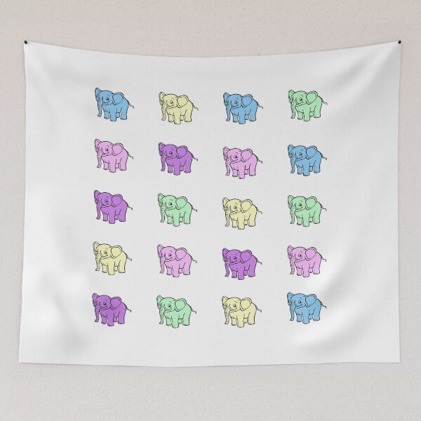 Item preview, elefantes de colores designed and sold by KacperStore.