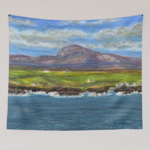 Item preview, Mynydd Tŵr or Holyhead Mountain from Bae Trearddur Bay on Anglesey designed and sold by LymphomaLass.