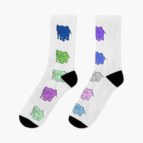 Item preview, colorful elephants designed and sold by KacperStore.