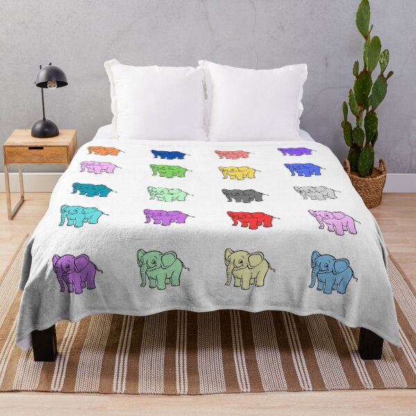 Item preview, colorful elephants designed and sold by KacperStore.