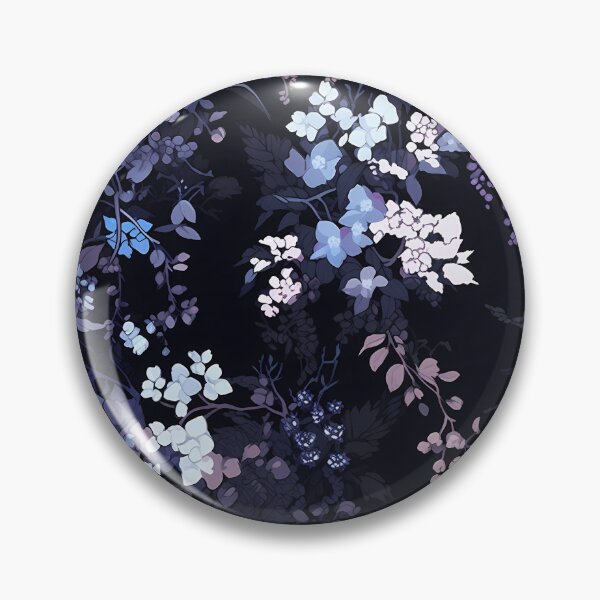 Item preview, Blue Floral Goth Garden Pattern designed and sold by SweetClicks123.