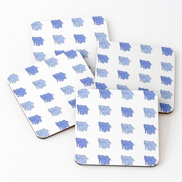 Item preview, blue elephants designed and sold by KacperStore.