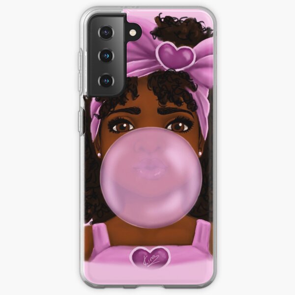Bubble Gum | Little Black Girl Portrait Samsung Galaxy Soft Case