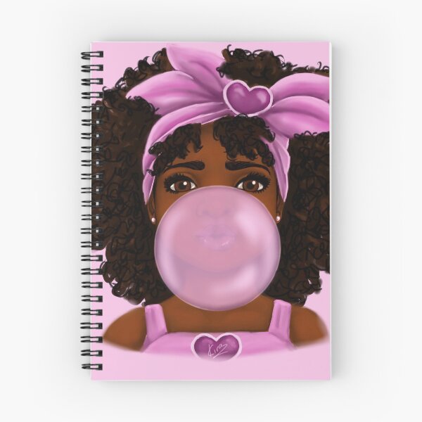 Item preview, Bubble Gum | Pretty Girl Portrait Art Design | Black Girl Art |Pink designed and sold by Shakira Rivers.