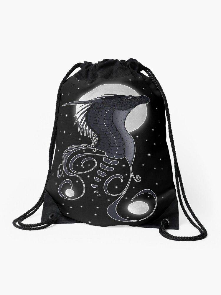 Thumbnail 1 of 3, Drawstring Bag, Darkstalker - Wings of Fire designed and sold by TheDragonReborn.