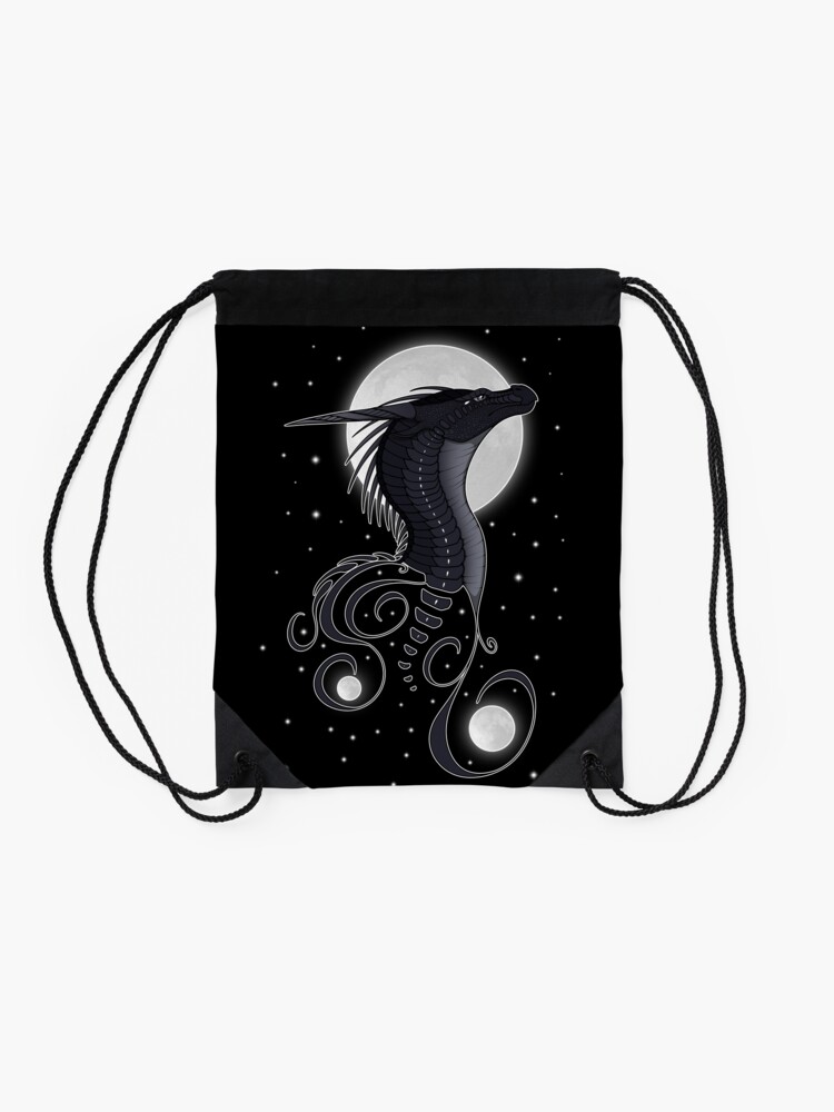 Thumbnail 2 of 3, Drawstring Bag, Darkstalker - Wings of Fire designed and sold by TheDragonReborn.