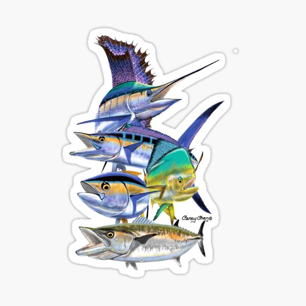 Gamefish  Sticker for Sale by Carey Chen
