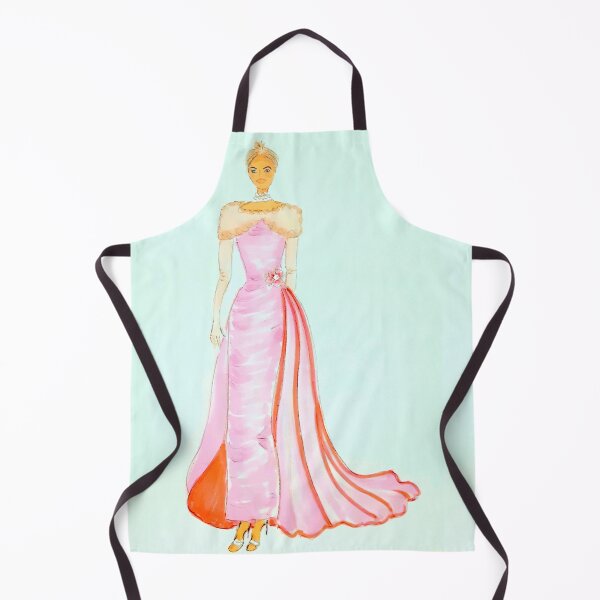 Item preview, Fashion Illustration Pink Dress and Pearls designed and sold by lilysuzy.