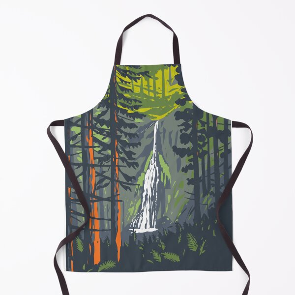 Item preview, Marymere Falls in Olympic National Park Washington State WPA Poster Art designed and sold by patrimonio.