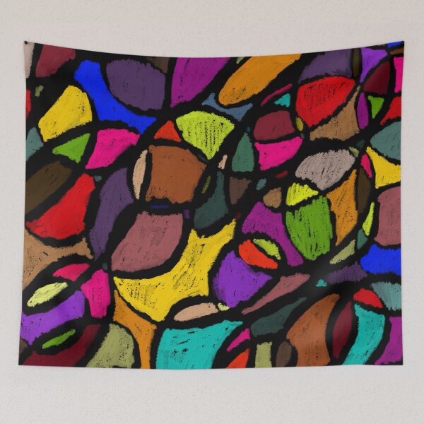 Item preview, Oil Pastel Abstract Brush Strokes Impressionism Colorful Artsy designed and sold by hopecope.
