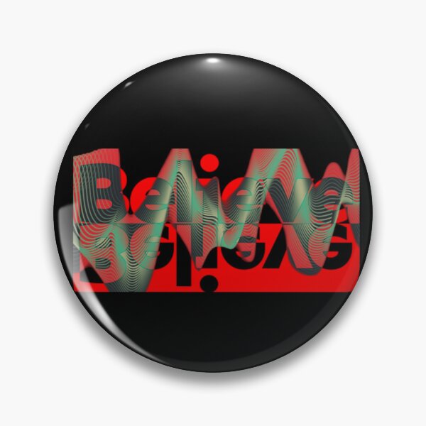 Item preview, Modern 'Believe' Design: Red and Black with Layered Mesh designed and sold by Brand Uno Studio.